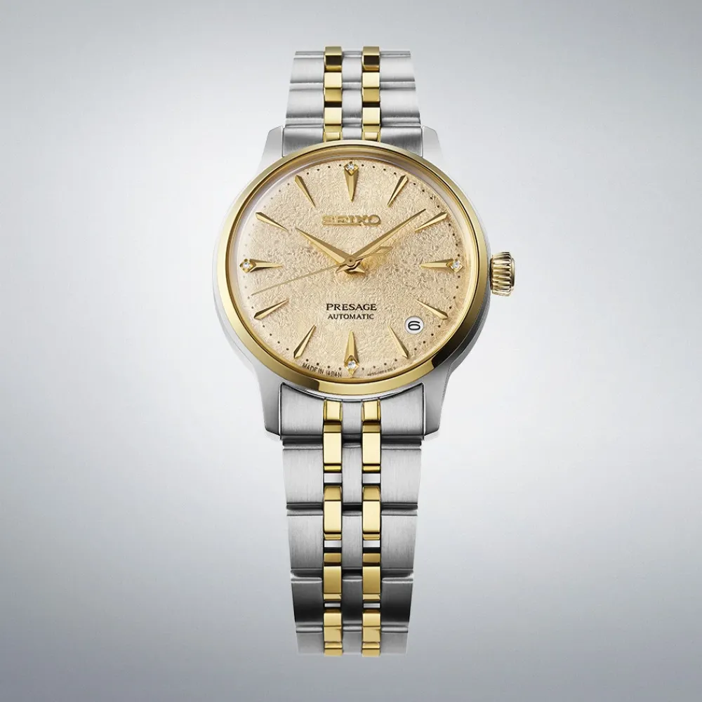 DAMES Seiko Horloges^SRPL64J1 - Horloge PRESAGE Cocktail Automatisch 3 wijzers datum
