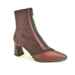 DAMES Hispanitas Enkellaarsjes^Stijlvolle Bordo Botje +Tiret +Tip