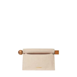 DAMES Jacquemus Clutches^Stijlvolle Grijze Tassen met Koeienhuid