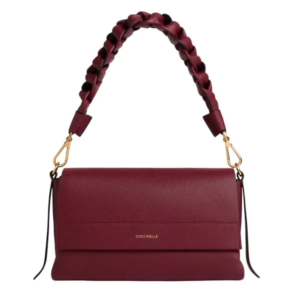 DAMES Coccinelle Handtassen^Stijlvolle leren handtas met afneembare bandjes