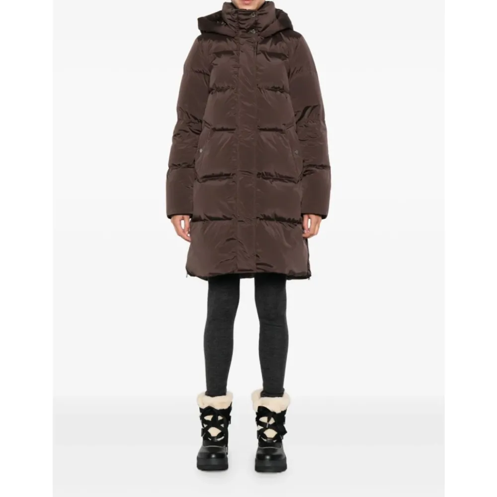 DAMES Woolrich Stijlvolle Marrone Jas voor Vrouwen