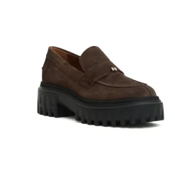 DAMES Hogan Loafers^Stijlvolle Marrone Mocassins voor Vrouwen