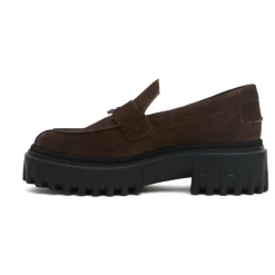 DAMES Hogan Loafers^Stijlvolle Marrone Mocassins voor Vrouwen