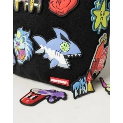 Heren SPRAYGROUND Stijlvolle Multi Rugzak met Patches