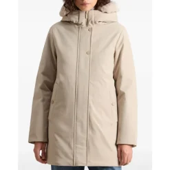 DAMES Woolrich Stijlvolle Oxford Tan Parka