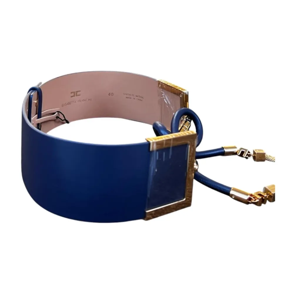 DAMES Elisabetta Franchi Stijlvolle PU Leren Riem