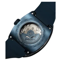 Heren Carlo Colucci Stijlvolle roestvrijstalen siliconen horloge