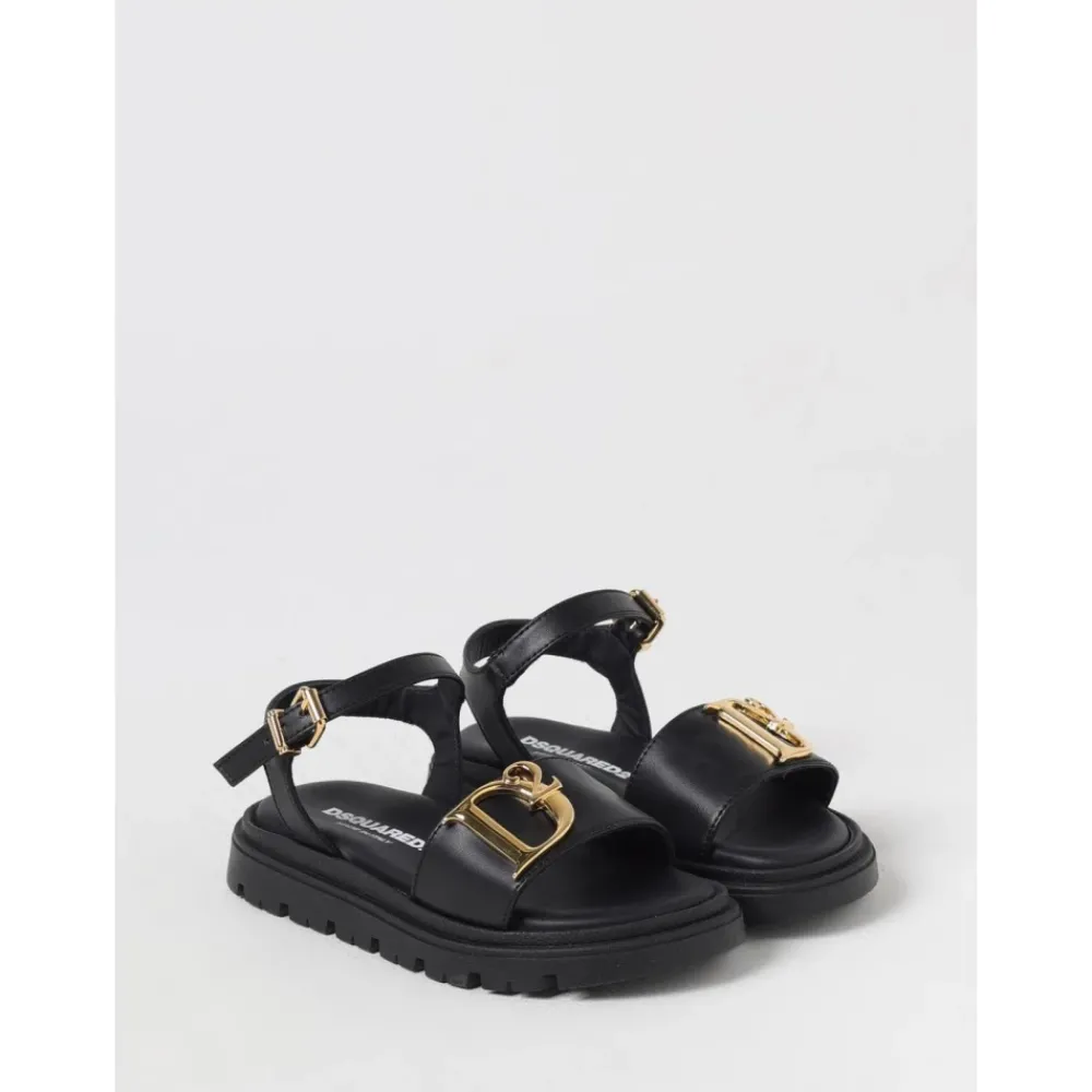 Dsquared2 Sandalen^Stijlvolle Sandalen met Gesp en Plateauzool