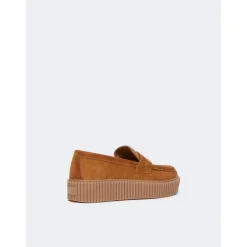 DAMES Weekend Max Mara Stijlvolle suède loafers met plateauzool