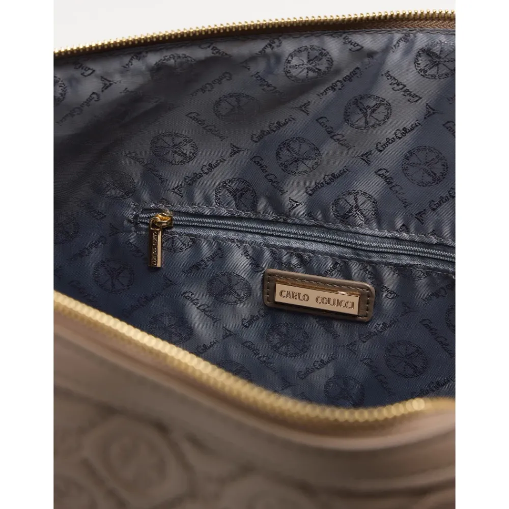 DAMES Carlo Colucci Stijlvolle Weekender met Gestanst Logo