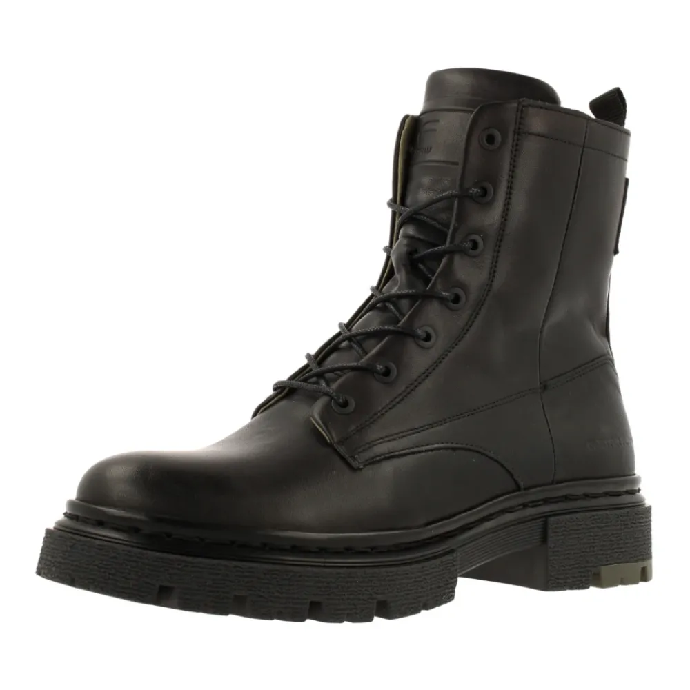 DAMES G-star Laarzen^Stoere Leren Enkellaars met Veters