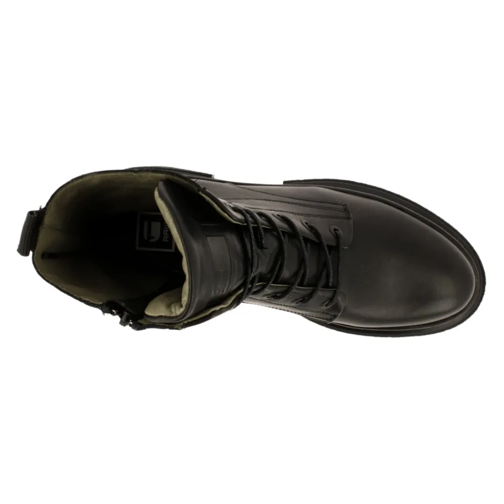 DAMES G-star Laarzen^Stoere Leren Enkellaars met Veters