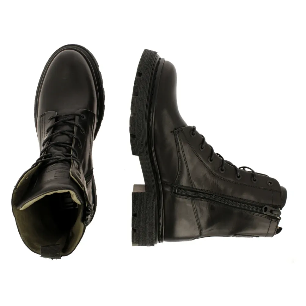 DAMES G-star Laarzen^Stoere Leren Enkellaars met Veters