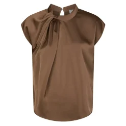 DAMES Neo Noir Blouses^Stoffige e Drapy Satijnen Blouse