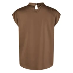 DAMES Neo Noir Blouses^Stoffige e Drapy Satijnen Blouse