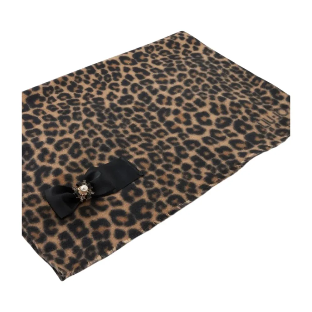 DAMES Liu Jo Stola animalier con spilla removibile con perle e strass.