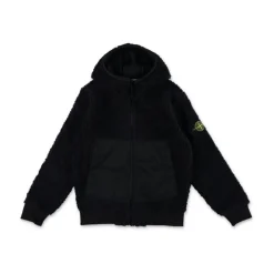 Stone Island Compass Motif e Sweater Fleece Textuur