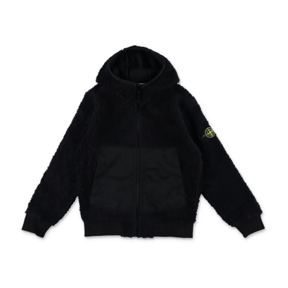 Stone Island Compass Motif e Sweater Fleece Textuur