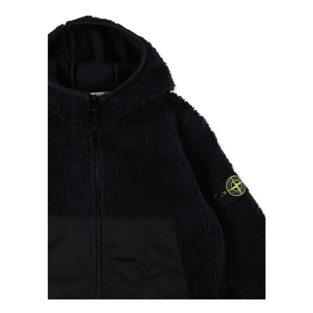 Stone Island Compass Motif e Sweater Fleece Textuur
