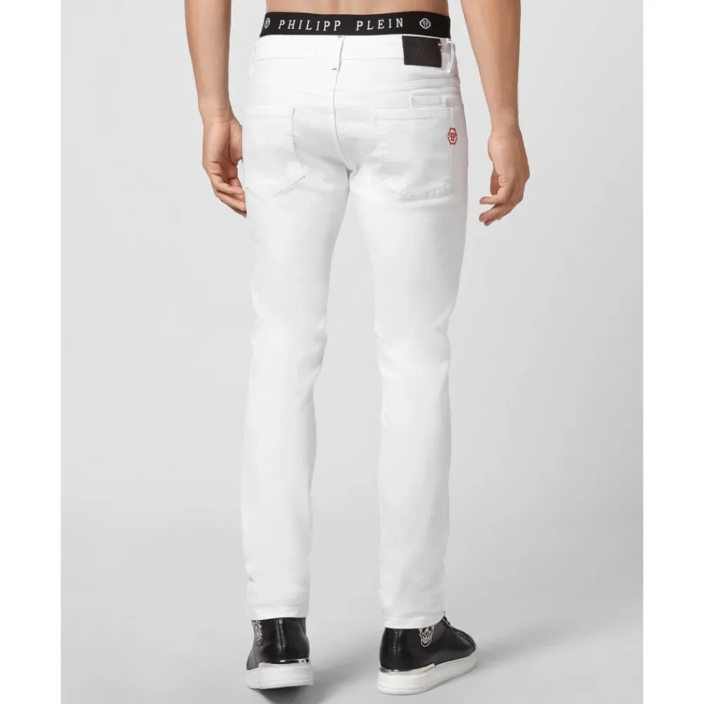 Heren Philipp Plein Jeans^Stone Washed 5-Pocket Jeans