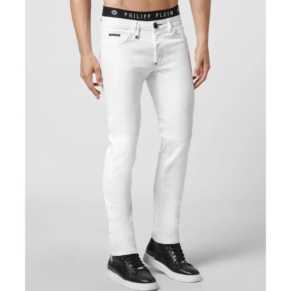 Heren Philipp Plein Jeans^Stone Washed 5-Pocket Jeans