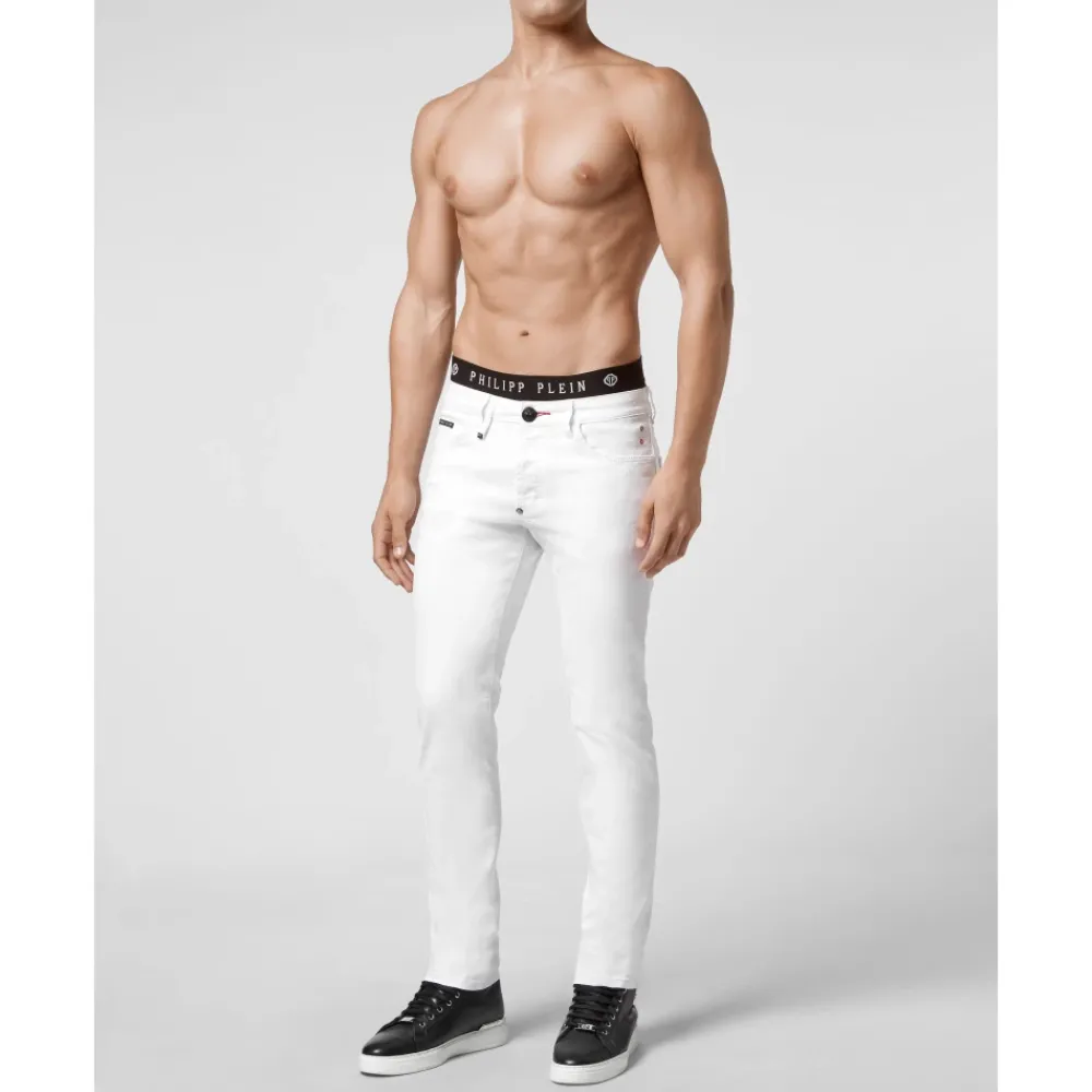 Heren Philipp Plein Jeans^Stone Washed 5-Pocket Jeans