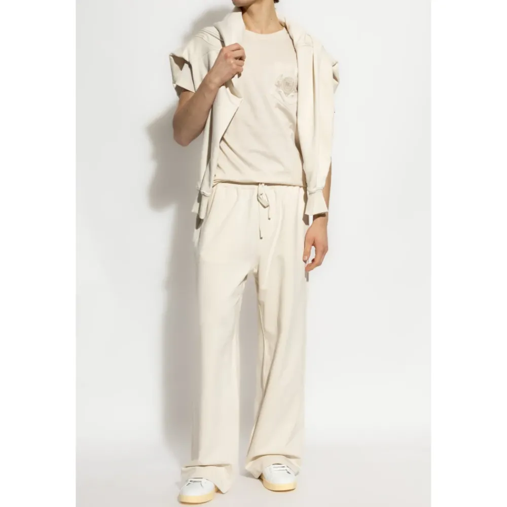 Heren Dolce & Gabbana Broeken^Stretch Jersey Joggingbroek met Borduursel