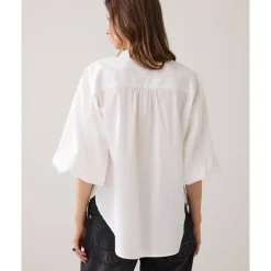 DAMES Summum Woman Blouses^Stretch Katoenen Blouse Lange Mouw