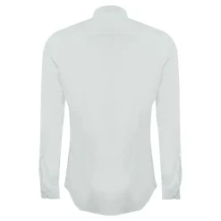 Heren Fay Overhemden^Stretch overhemd met Franse kraag