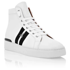 DAMES Philipp Plein Stripes Hi-Top Sneakers