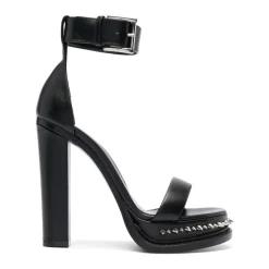 DAMES Alexander McQueen Studded Leren Hoge Hak Sandalen