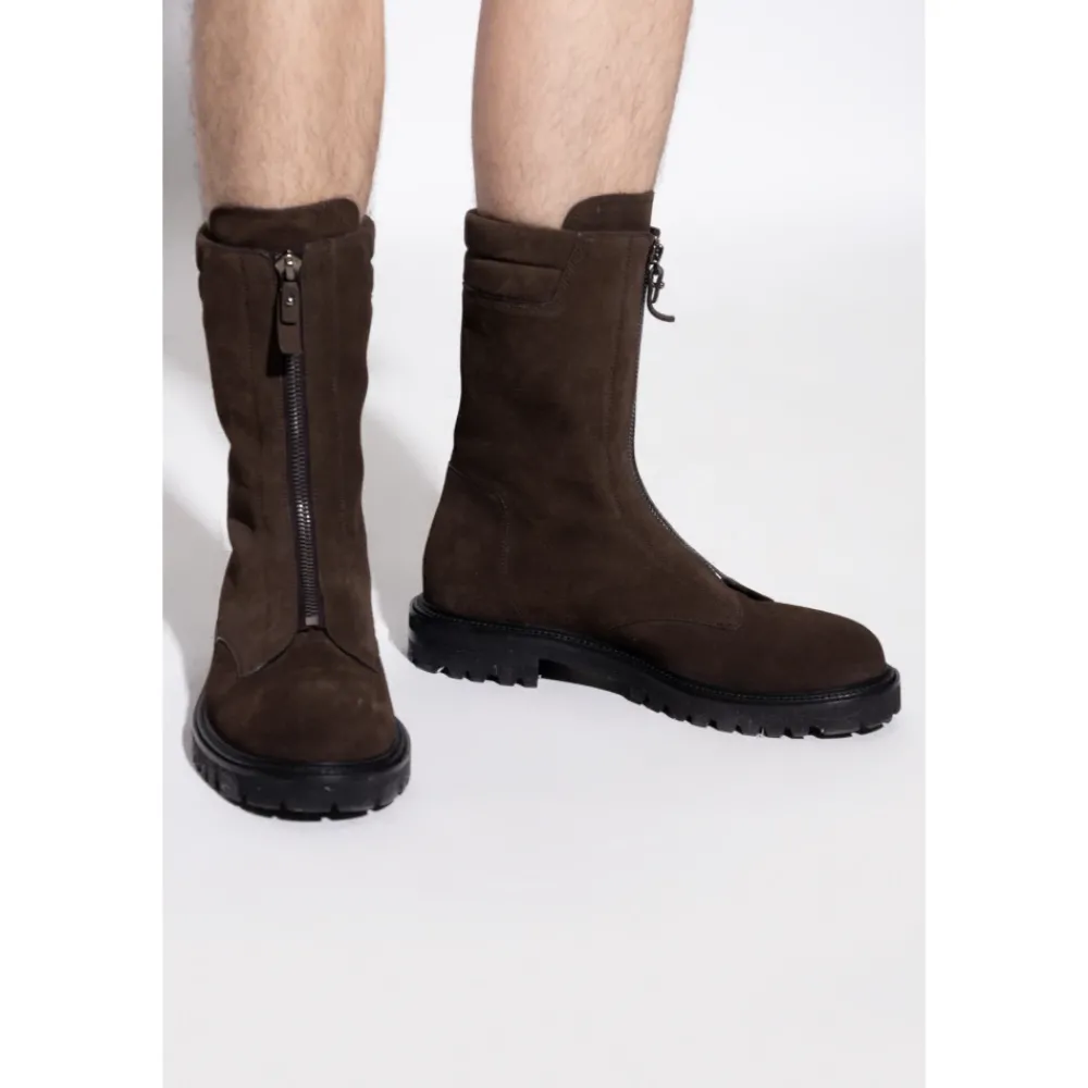 Heren Giorgio Armani Laarzen^Suède Enkellaarsjes