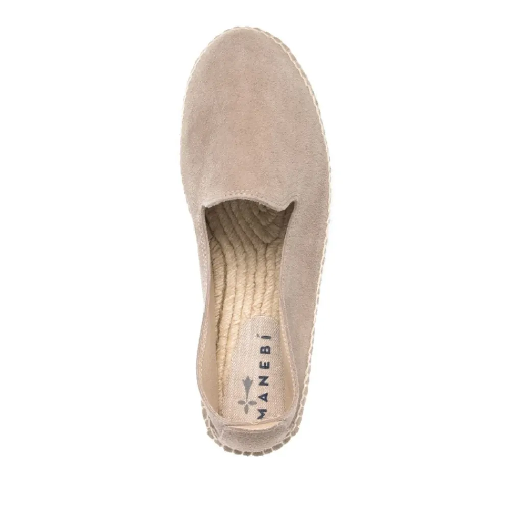 Heren Manebí Espadrilles^Suède Espadrilles in Taupe