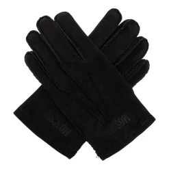 Heren Moschino Handschoenen^Suède handschoenen met geborduurd logo