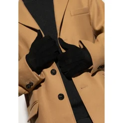 Heren Moschino Handschoenen^Suède handschoenen met geborduurd logo