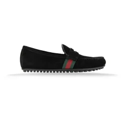 Heren Gucci Instappers & Slip Ons^Suède Instap Heren Loafers
