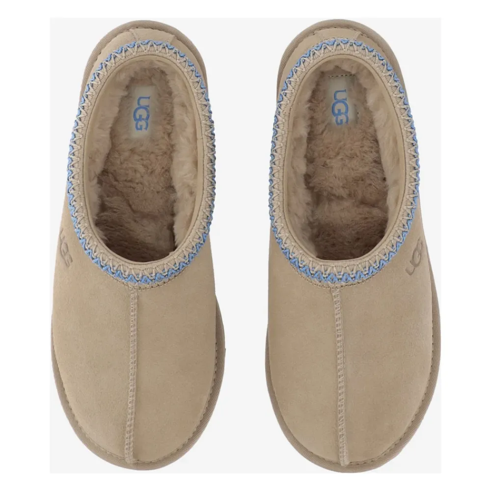 Heren UGG Suède Leren Geborduurde Pantoffels