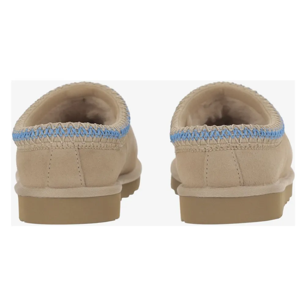 Heren UGG Suède Leren Geborduurde Pantoffels