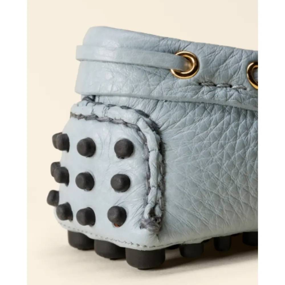 DAMES Car Shoe Suède Mocassin met Strikdetail