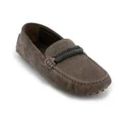 DAMES Brunello Cucinelli Suède Mocassins met Sierstenen