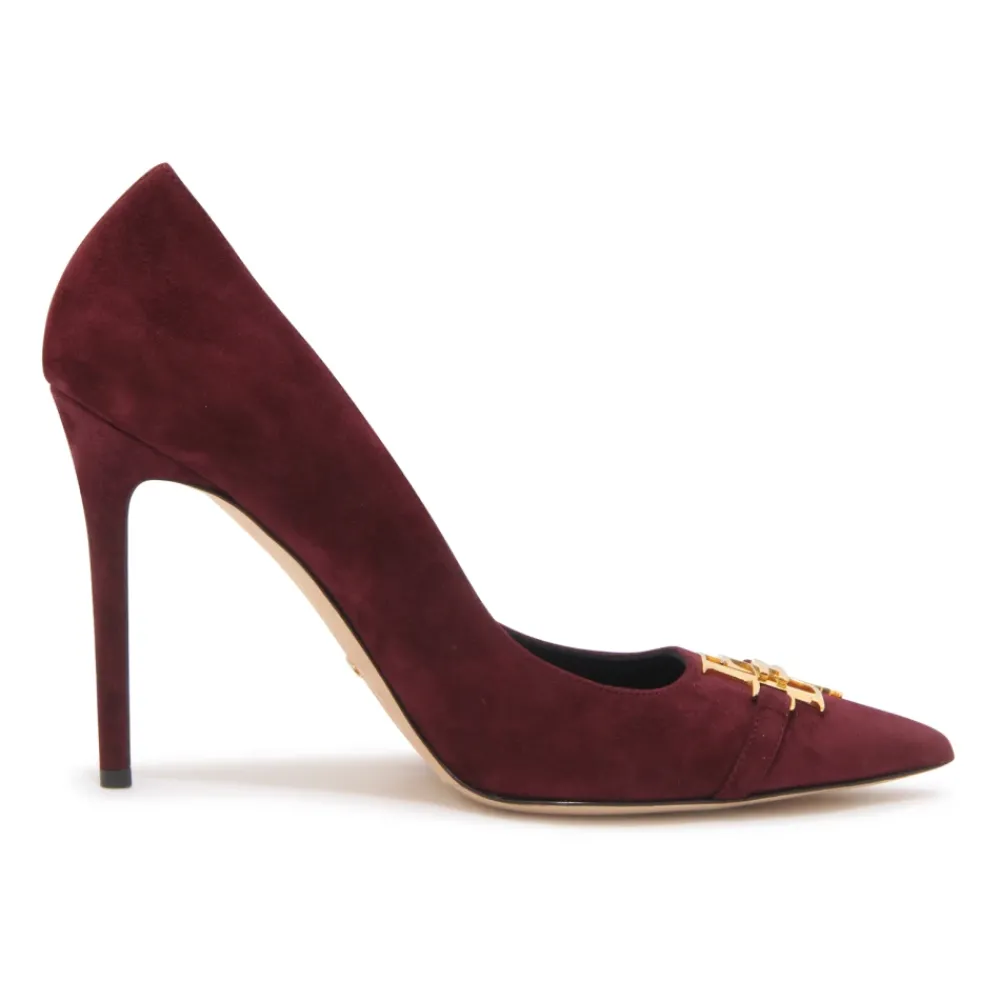 DAMES Elisabetta Franchi Suède Schoenen Rouge Noir