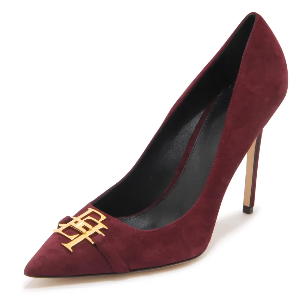 DAMES Elisabetta Franchi Suède Schoenen Rouge Noir