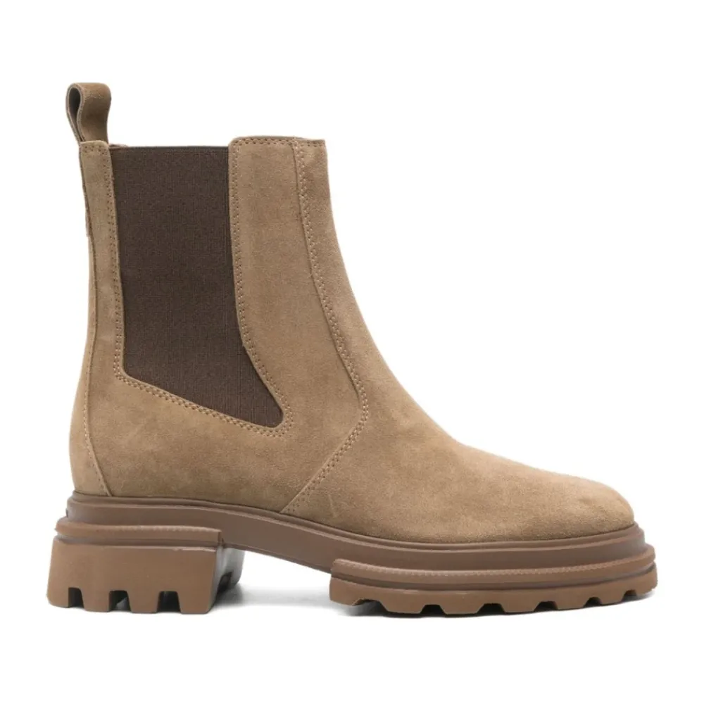 DAMES Hogan Chelseaboots^Suede Elastische Enkellaarzen