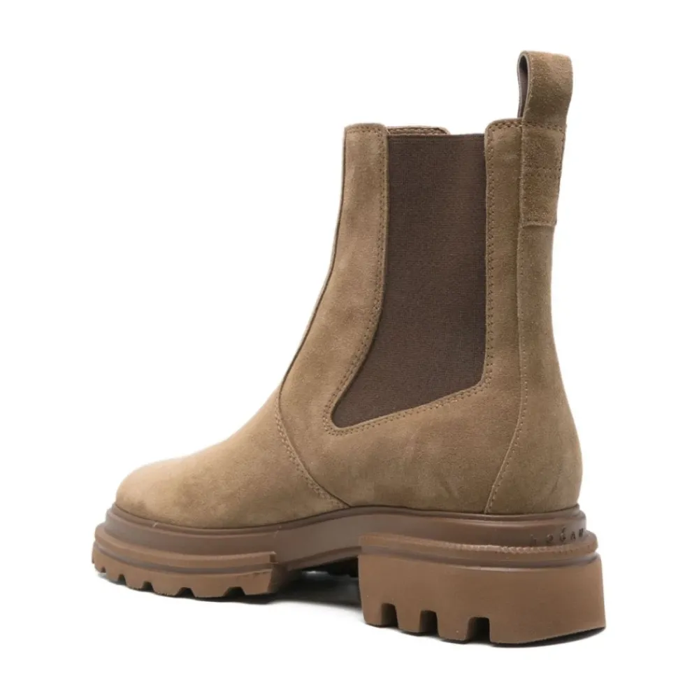 DAMES Hogan Chelseaboots^Suede Elastische Enkellaarzen