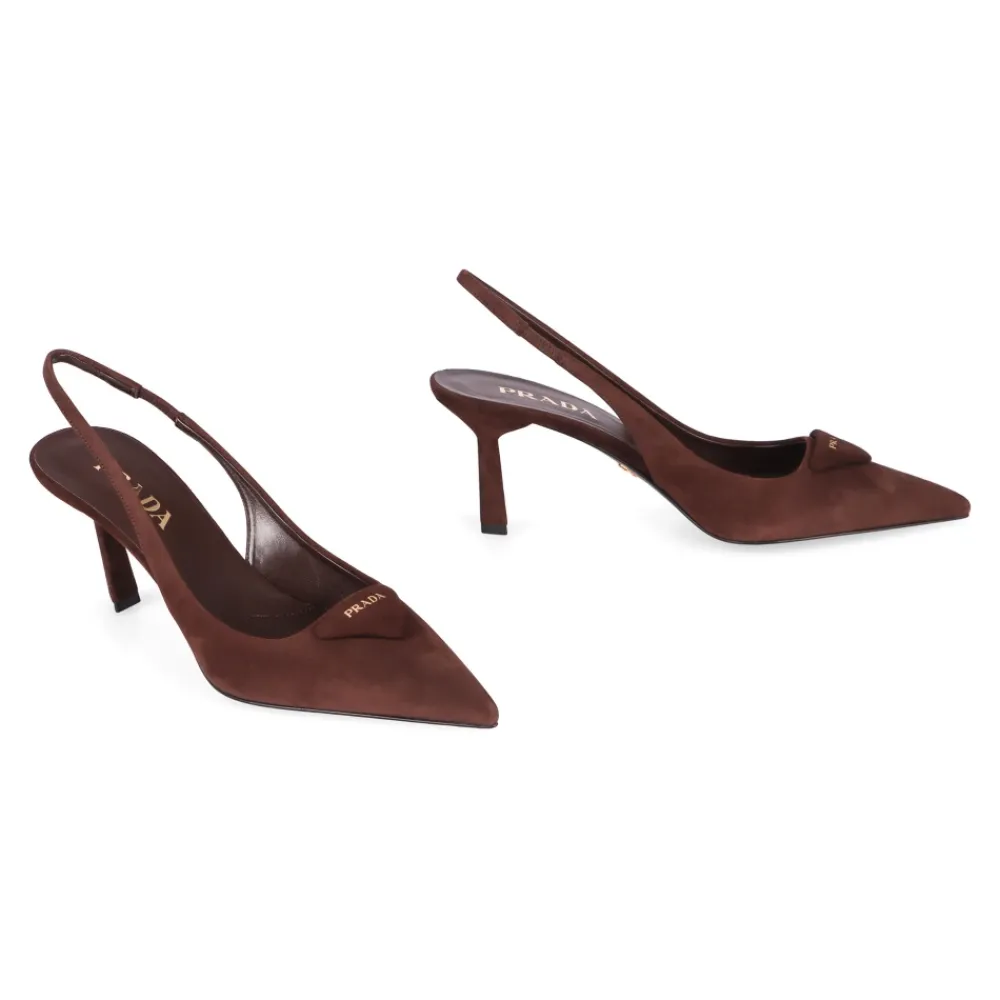DAMES Prada Suede slingback pumps