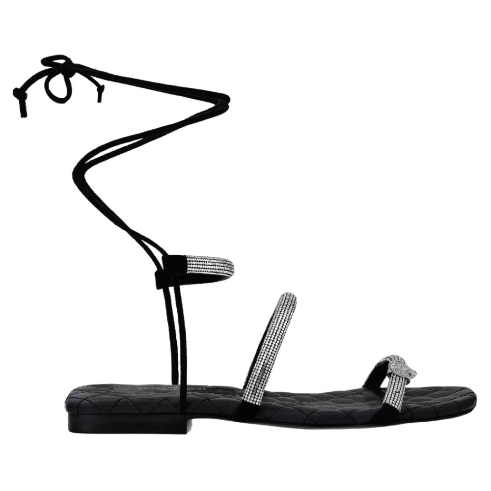 DAMES Philipp Plein Sandalen^Suede Strass Platte Sandalen