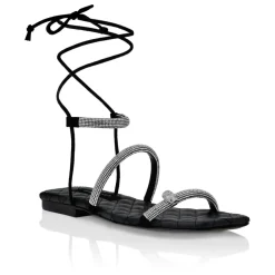 DAMES Philipp Plein Sandalen^Suede Strass Platte Sandalen