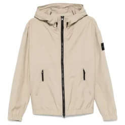 Heren Stone Island Jassen^Supima Cotton Canvas Hooded Jacket