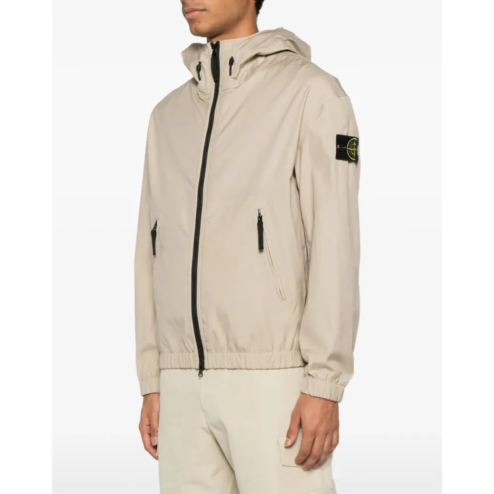 Heren Stone Island Jassen^Supima Cotton Canvas Hooded Jacket