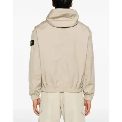 Heren Stone Island Jassen^Supima Cotton Canvas Hooded Jacket